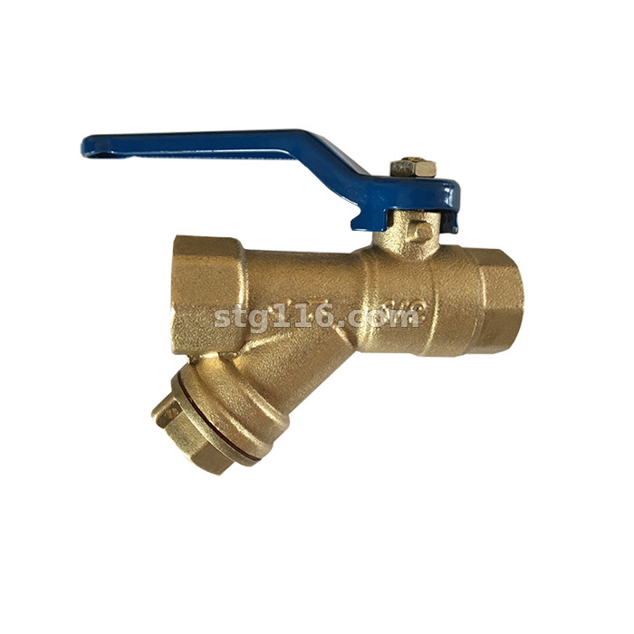 Кран-фильтр латунный 3/4" вн/вн (рычаг) AQUALINK