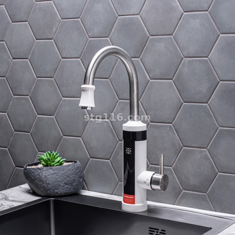 Кран-водонагреватель для кухни РМС-ЭЛ04 проточный Высокопрочный пластик Белый