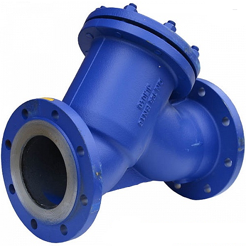 Фильтр чугун. Ду 80 Ру 16 фланцевый сетчатый со спускным краном